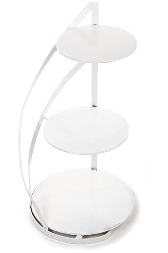 HowHomely Weiß Etagere 3 Etagen 60 cm Hoher für Torten Cupcakes und Muffins – Ideal zum Einsatz als Eleganter Tortenständer für Hochzeiten Kuchenständer und Tortenstütze