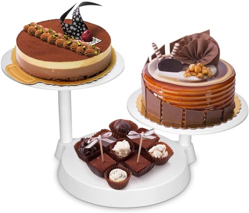 Uten Tortenständer Etagere Kuchenständer, 3 stöckig Tortenplatte Hochzeitstorte Deko Gestell für Geburtstag, Hochzeit und Party